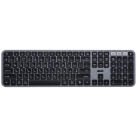Клавіатура мембранна 2E KS240 110key, WL/BT, EN/UK/RU, сіро-чорний