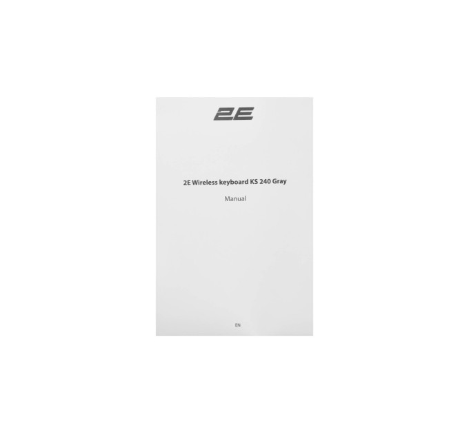 Клавіатура мембранна 2E KS240 110key, WL/BT, EN/UK/RU, сіро-чорний
