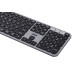 Клавіатура мембранна 2E KS240 110key, WL/BT, EN/UK/RU, сіро-чорний