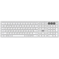 Клавіатура ножнична 2E KS270 105key, WL/BT, EN/UK/RU, сріблясто-білий