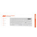 Клавіатура ножнична 2E KS270 105key, WL/BT, EN/UK/RU, сріблясто-білий
