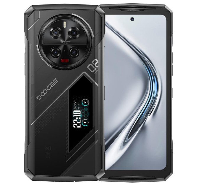 Смартфон Doogee V40 Pro 5G 6.78" 16/512ГБ, 2SIM, 8680мА•год, сірий (камера нічного бачення)