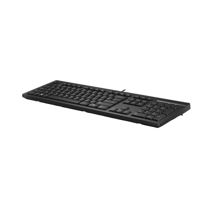Клавіатура мембранна НР 125, 109key, USB-A, EN/UK, чорний