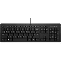 Клавіатура мембранна НР 125, 109key, USB-A, EN/UK, чорний