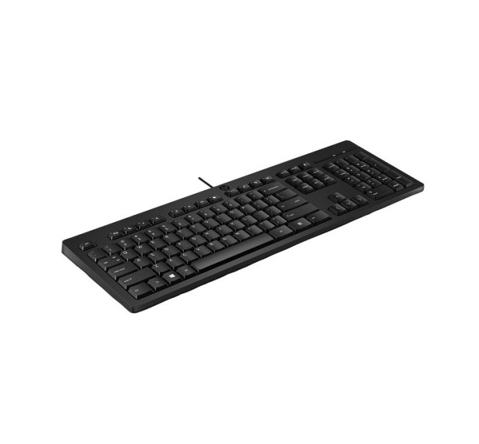 Клавіатура мембранна НР 125, 109key, USB-A, EN/UK, чорний
