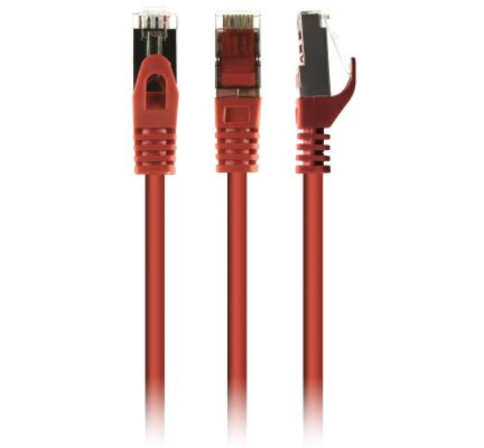 Патч корд Cablexpert PP6A-LSZHCU-R-0.5M, S/STP, литий, 50u" штекер із фіксатором, 0,5 м, червоний