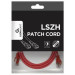 Патч корд Cablexpert PP6A-LSZHCU-R-0.5M, S/STP, литий, 50u" штекер із фіксатором, 0,5 м, червоний