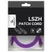 Патч корд Cablexpert PP6A-LSZHCU-V-0.5M, S/STP, литий, 50u" штекер із фіксатором, 0,5 м, пурпуровий