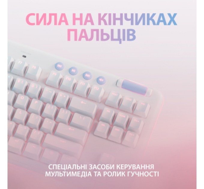 Клавіатура Logitech G715 Aurora Wireless Gaming GX Red Lightspeed/Bluetooth UA Off-White (920-010692)