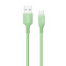 ColorWay Дата кабель USB 2.0 AM to Micro 5P 1.0m soft silicone green ColorWay (CW-CBUM042-GR)