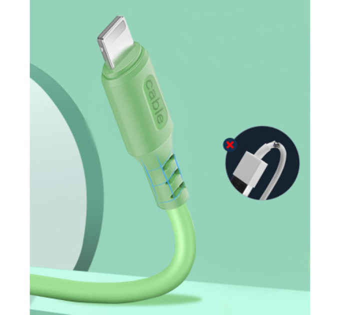 ColorWay Дата кабель USB 2.0 AM to Micro 5P 1.0m soft silicone green ColorWay (CW-CBUM042-GR)