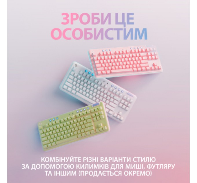 Клавіатура Logitech G715 Aurora Wireless Gaming GX Red Lightspeed/Bluetooth UA Off-White (920-010692)