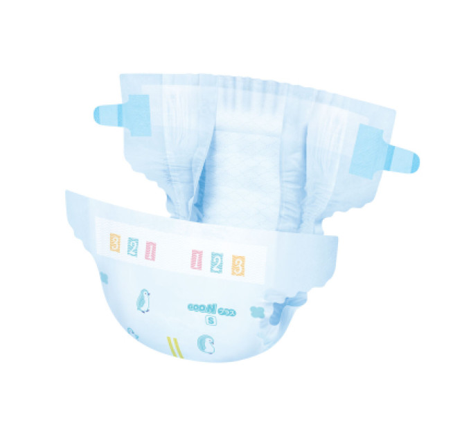 GOO.N Підгузки GOO.N Plus 4-8 кг Розмір S, на ліпучках 62 шт (21001496)