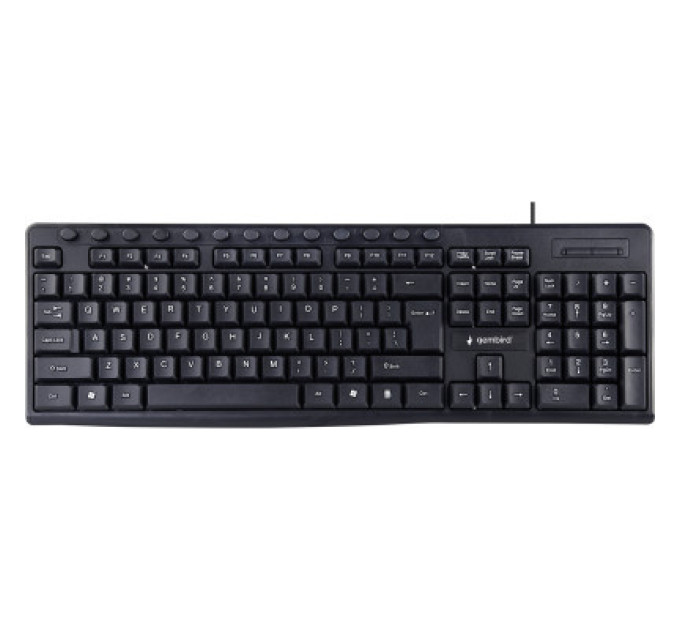 Gembird Клавіатура мультимедійна Gembird KB-UM-107-UA, українська розкладка, USB, чорний колір