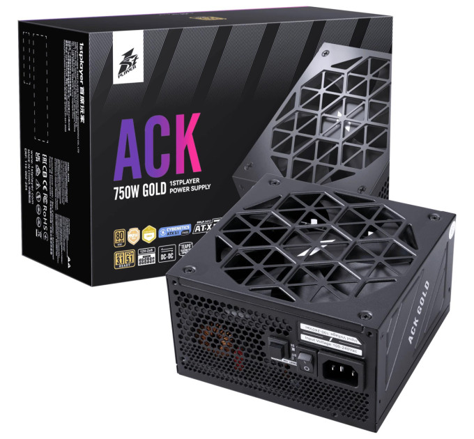 1stPlayer Блок живлення 1stPlayer HA-750BA2 750W (ACK-GLD-750-BK-EU)