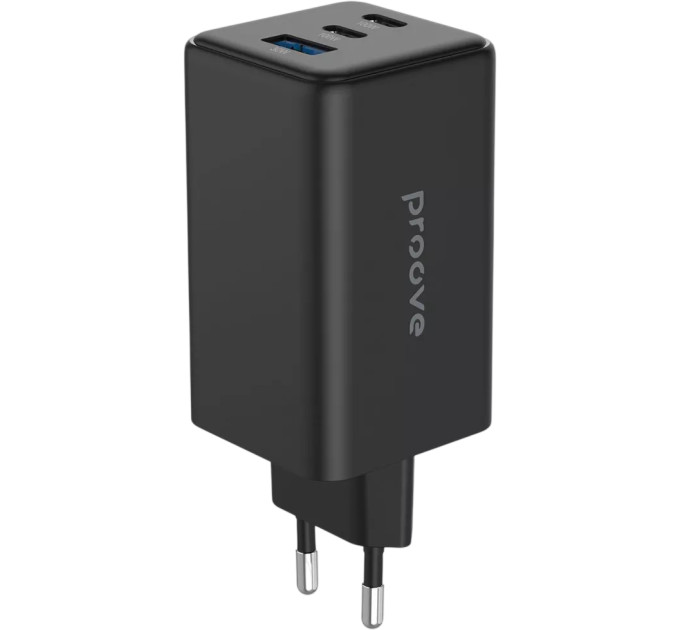 Proove Мережевий зарядний пристрій Proove Pocket GaN Max (2xUSB-C, 1хUSB) 100W Black (WCPG10012201)