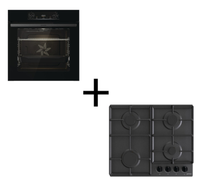 Gorenje Комплект вбудованої техніки Gorenje BO6735E02BK + G641EB (SET_BO6735E02BK_G641EB)