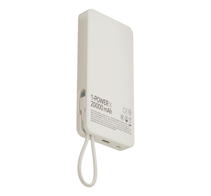 MOMAX Портативний зарядний пристрій USB-C 20000MAH WHITE IP153W MOMAX