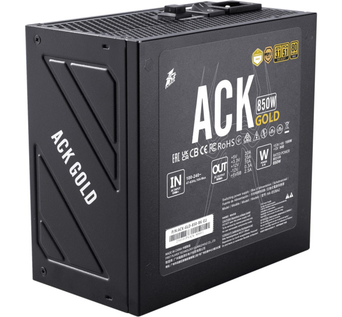 1stPlayer Блок живлення 1stPlayer HA-850BA2 850W (ACK-GLD-850-BK-EU)