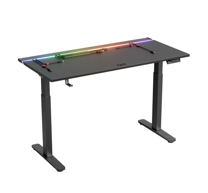 1stPlayer Геймерський стіл 1stPlayer F.A.S.T Black (FAST-1470-RGB-BK)