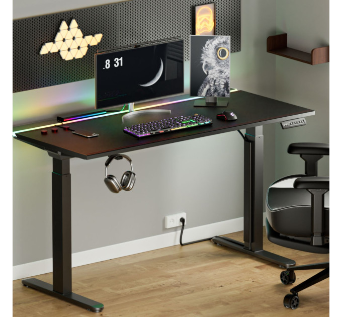 1stPlayer Геймерський стіл 1stPlayer F.A.S.T Black (FAST-1470-RGB-BK)