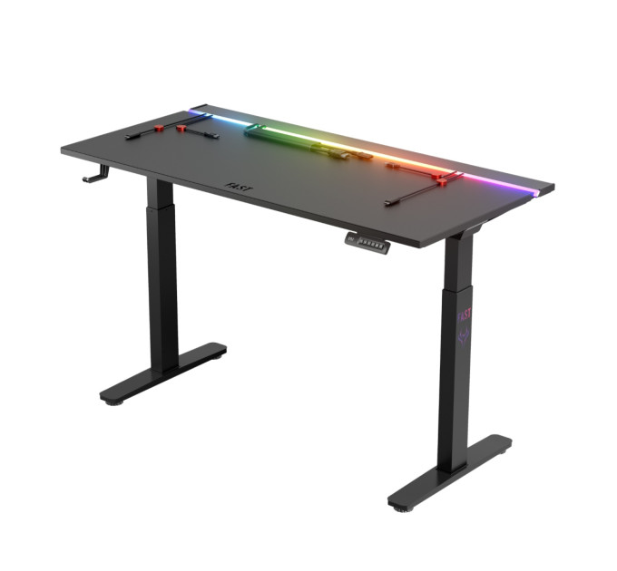 1stPlayer Геймерський стіл 1stPlayer F.A.S.T Black (FAST-1470-RGB-BK)