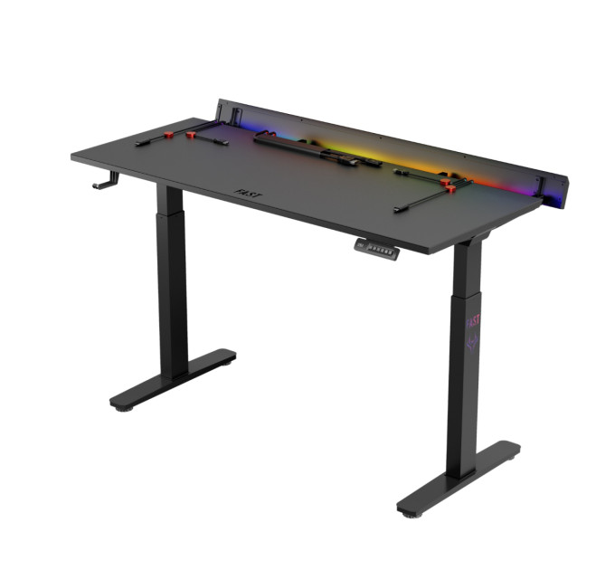 1stPlayer Геймерський стіл 1stPlayer F.A.S.T Black (FAST-1470-RGB-BK)