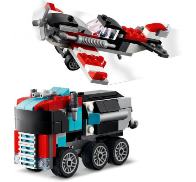 LEGO Конструктор LEGO Creator Бортова вантажівка з гелікоптером 270 деталей (31146)