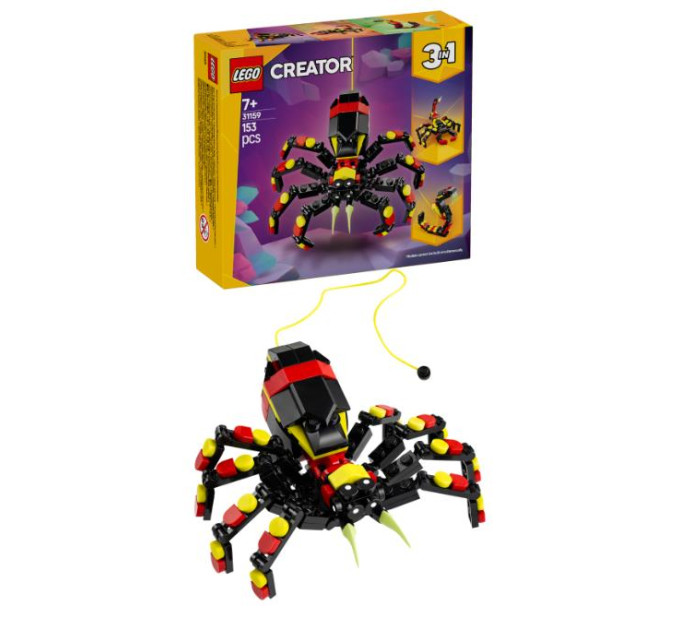 LEGO Конструктор LEGO Creator Дикі тварини: Дивовижний павук (31159)