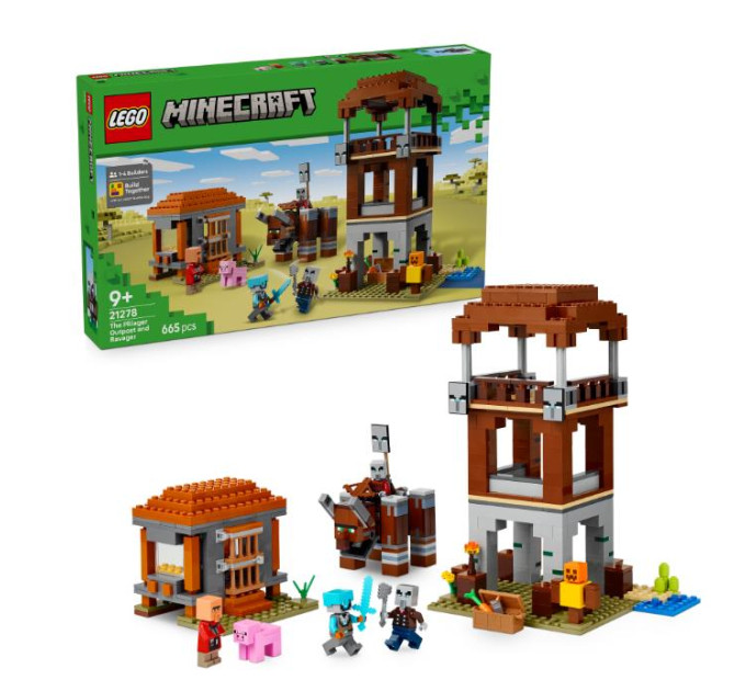 LEGO Конструктор LEGO Minecraft Аванпост розбійників та спустошувач (21278)