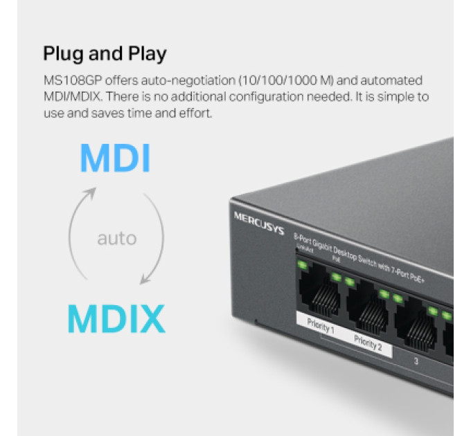 Mercusys Комутатор мережевий Mercusys MS108GP