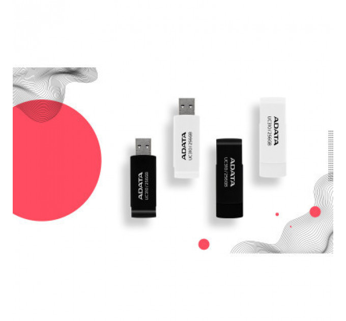 USB флеш накопичувач ADATA 128GB UC310 USB 3.2 Black (UC310-128G-RBK)