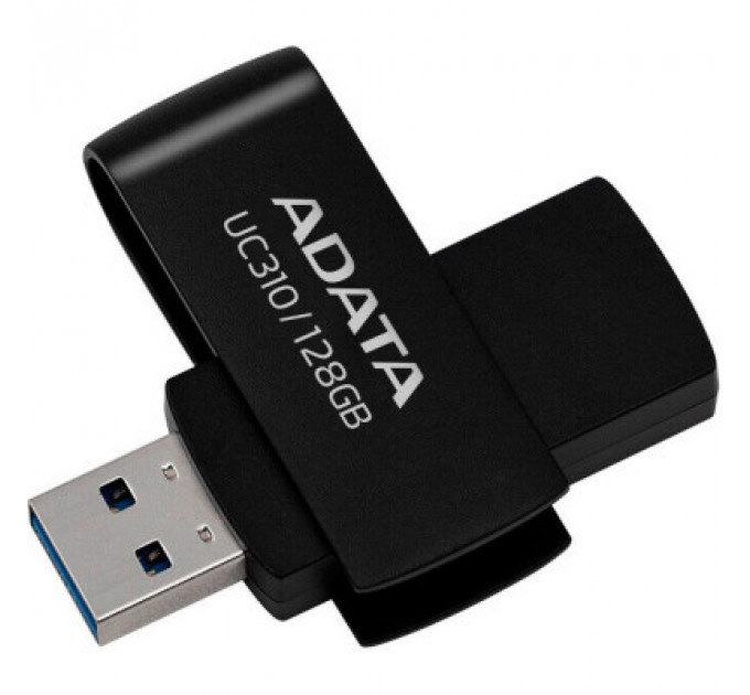 USB флеш накопичувач ADATA 128GB UC310 USB 3.2 Black (UC310-128G-RBK)