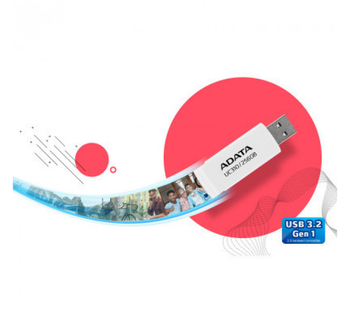 USB флеш накопичувач ADATA 128GB UC310 USB 3.2 Black (UC310-128G-RBK)