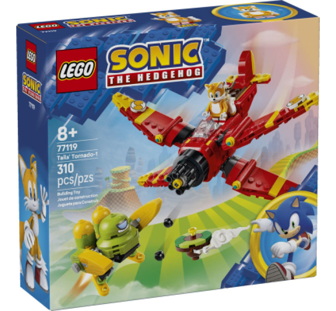 LEGO Конструктор LEGO Sonic the Hedgehog Літак Тейлза «Торнадо-1» (77119)