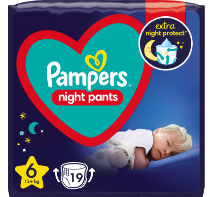 Підгузки трусики нічні Night Pants Розмір 6 (15+ Pampers (8006540234761)