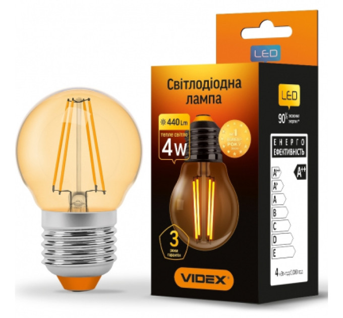 TITANUM Лампочка TITANUM Filament G45 4W E27 2200K бронза (TLFG4504272A)