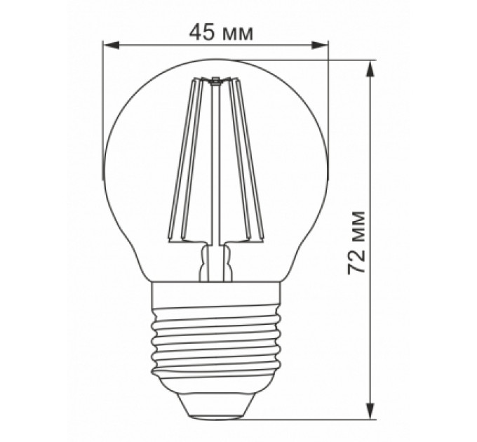 TITANUM Лампочка TITANUM Filament G45 4W E27 2200K бронза (TLFG4504272A)