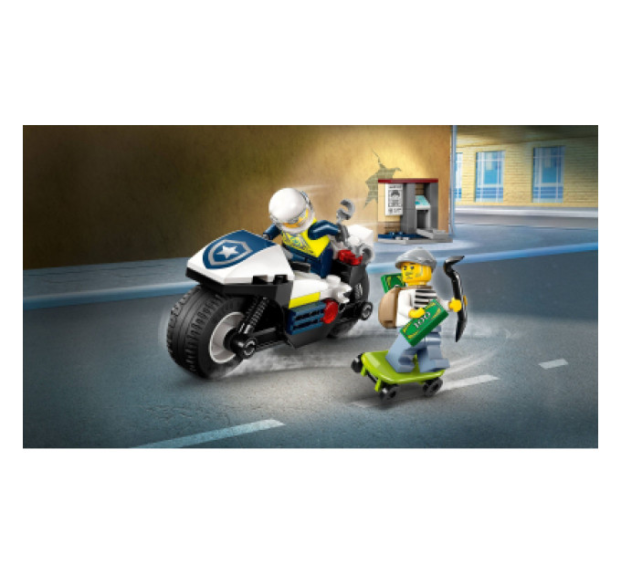 Конструктор LEGO City Переслідування на поліцейському мотоциклі (60455)