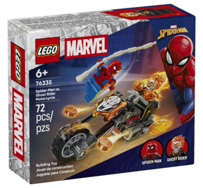 Конструктор LEGO Super Heroes Людина-павук vs. Примарний вершник на мотоциклі (76335)