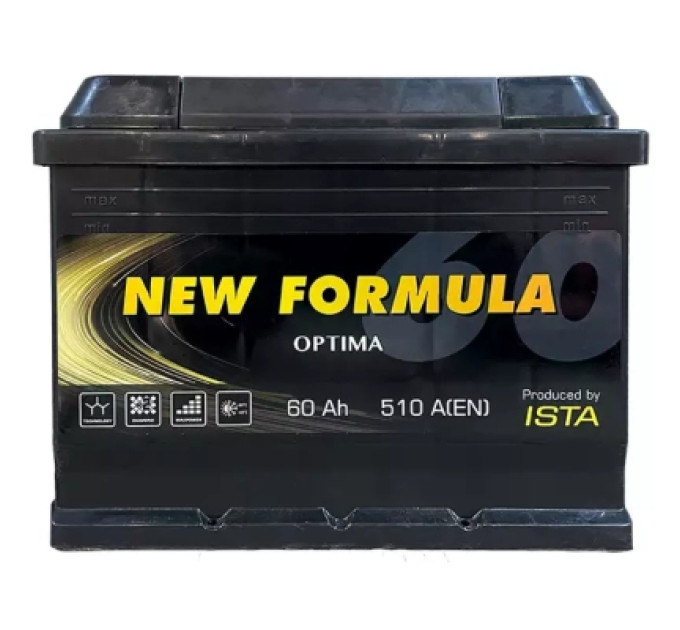 NEW FORMULA Акумулятор автомобільний NEW FORMULA Optima 60Ah Ев (-/+) (510EN) (5601104251)
