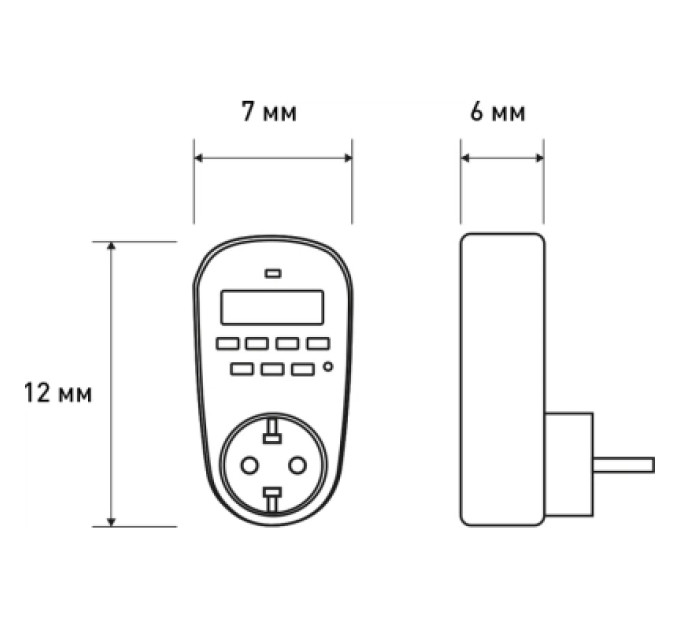 EUROELECTRIC Таймер-розетка EUROELECTRIC 16A/3600W 7дн, White (ST-16A/3,60kW(E))