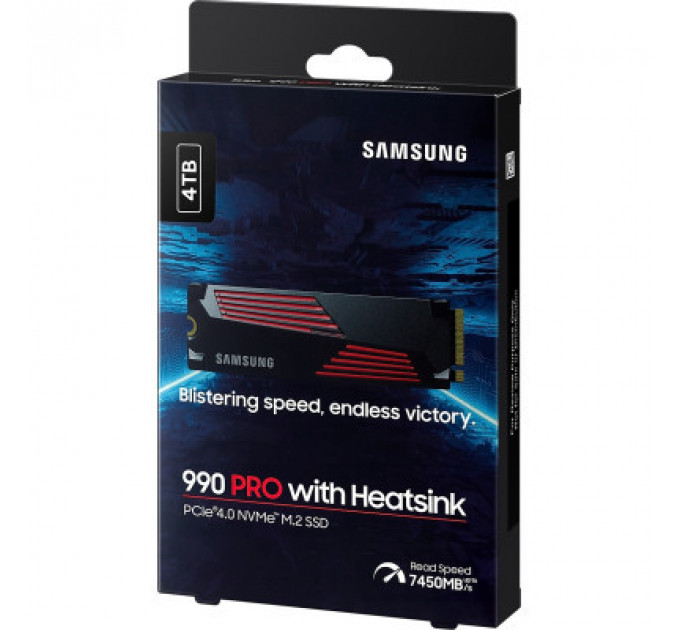 Накопичувач SSD M.2 2280 4TB 990 PRO with Heatsink Samsung (MZ-V9P4T0GW)