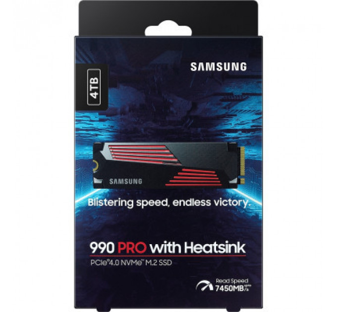 Накопичувач SSD M.2 2280 4TB 990 PRO with Heatsink Samsung (MZ-V9P4T0CW)