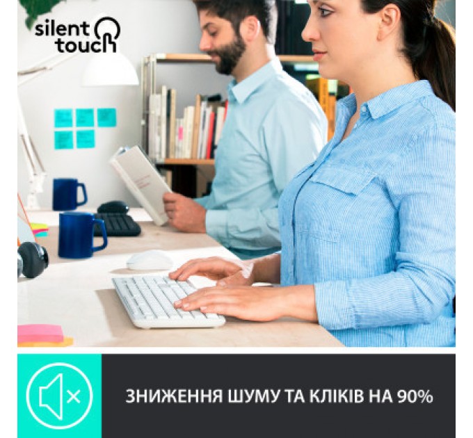 Комплект Logitech MK295 Silent UA Off-White (920-009824)