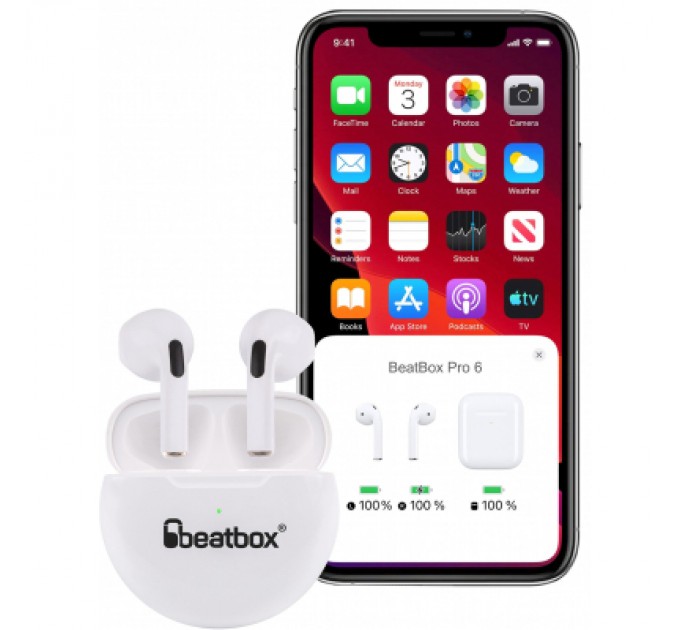 BeatBox Навушники BeatBox PODS PRO 6 White (bbppro6w)