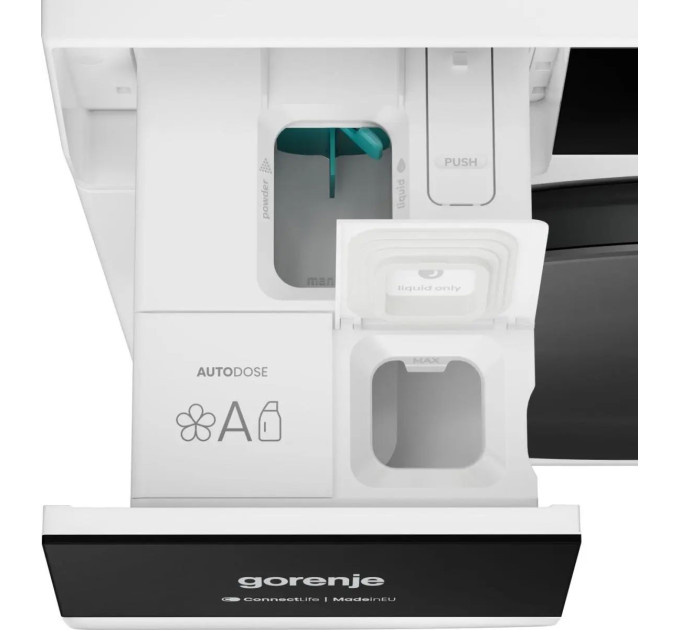 Пральна машина Gorenje фронтальна, 10кг, 1400, A+++, 60см, дисплей, пара, Wi-Fi, інвертор, білий