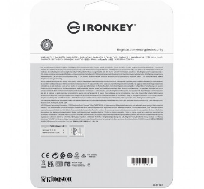 USB флеш накопичувач Kingston 16GB IronKey Vault Privacy 50 Blue USB 3.2 (IKVP50/16GB)