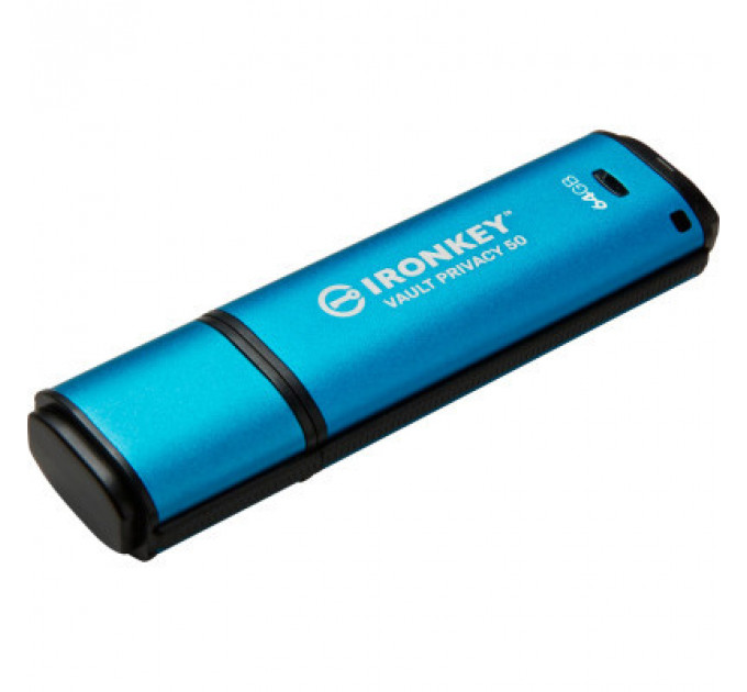 USB флеш накопичувач Kingston 64GB IronKey Vault Privacy 50 Blue USB 3.2 (IKVP50/64GB)