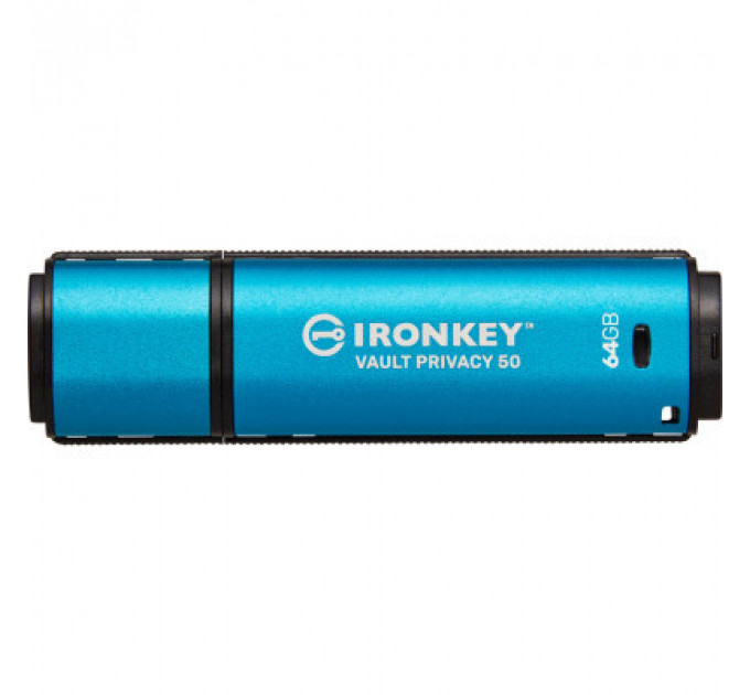 USB флеш накопичувач Kingston 64GB IronKey Vault Privacy 50 Blue USB 3.2 (IKVP50/64GB)